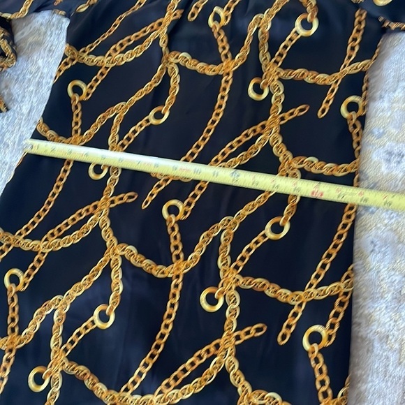 Milly Silk Simone Mini Dress Chain Print - Picture 13 of 16